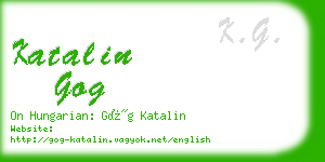 katalin gog business card