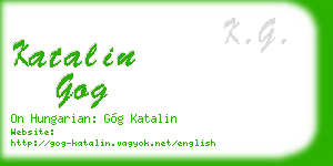 katalin gog business card